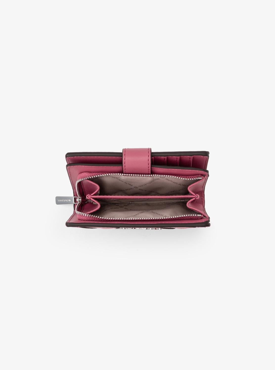 JET SET TRAVEL ウーヴン ビルフォールド ジップ コンパクト ウォレット ミディアム - MKシグネチャー