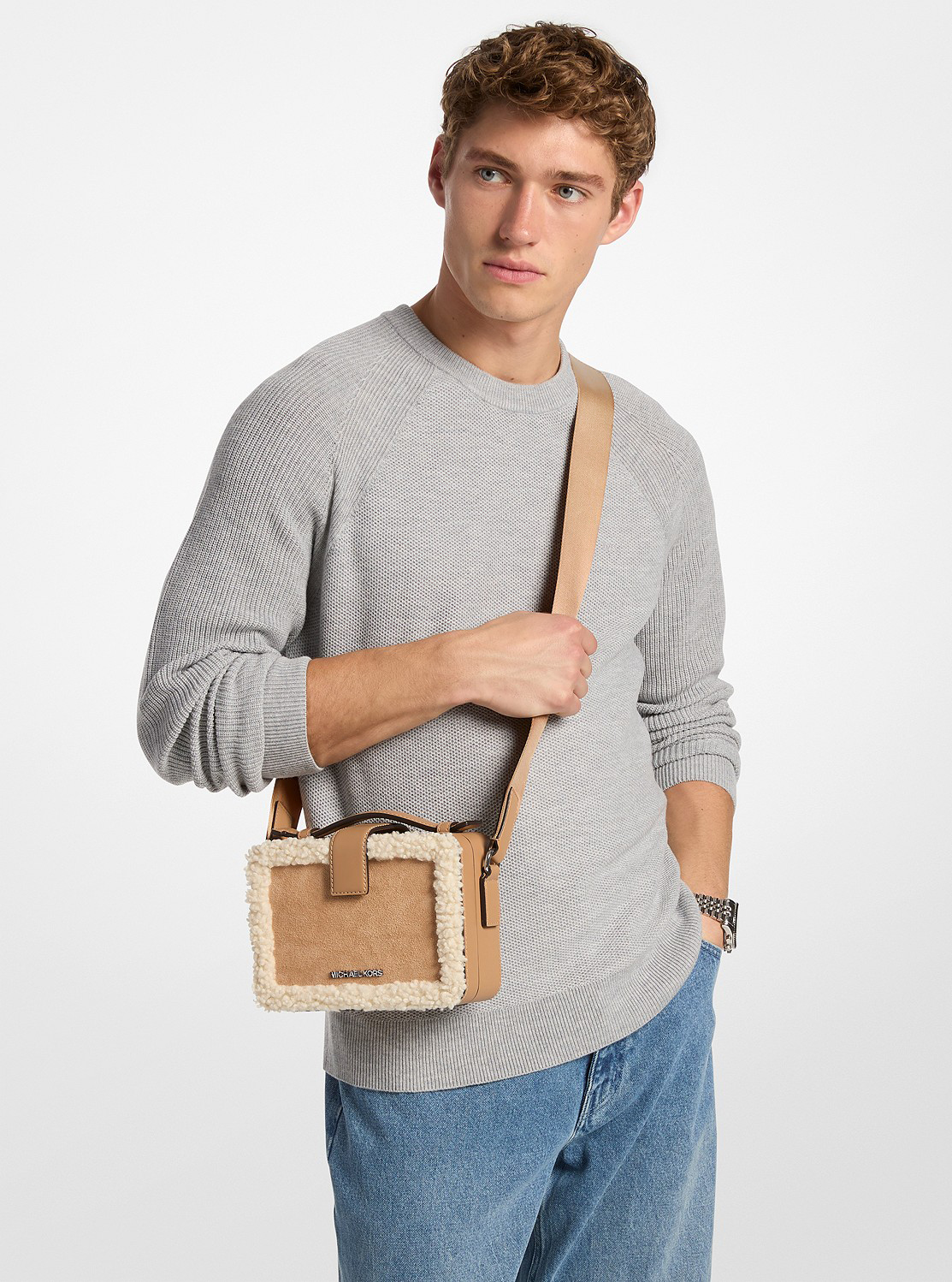 COOPER スエード & シェルパ クロスボディ