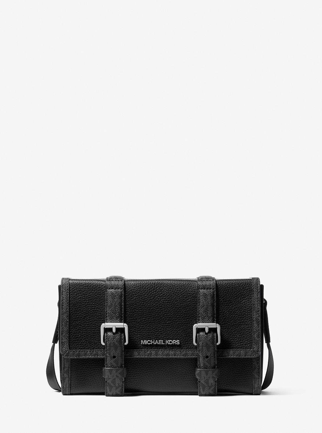 極美品 マイケルコース　クーパー ボディバッグ MK シグネチャー　ホワイト 公式アウトレット】COOPER トランク クロスボディ - MKシグネチャー