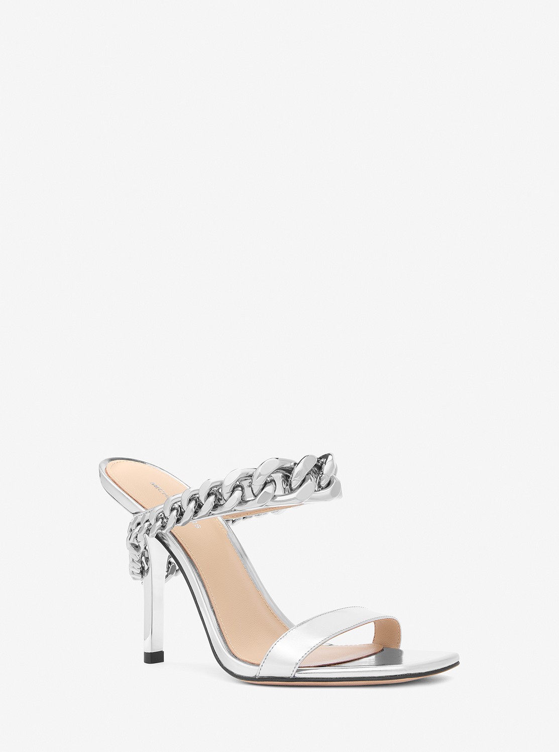 BIANCA エンベリッシュ メタリック レザー サンダル