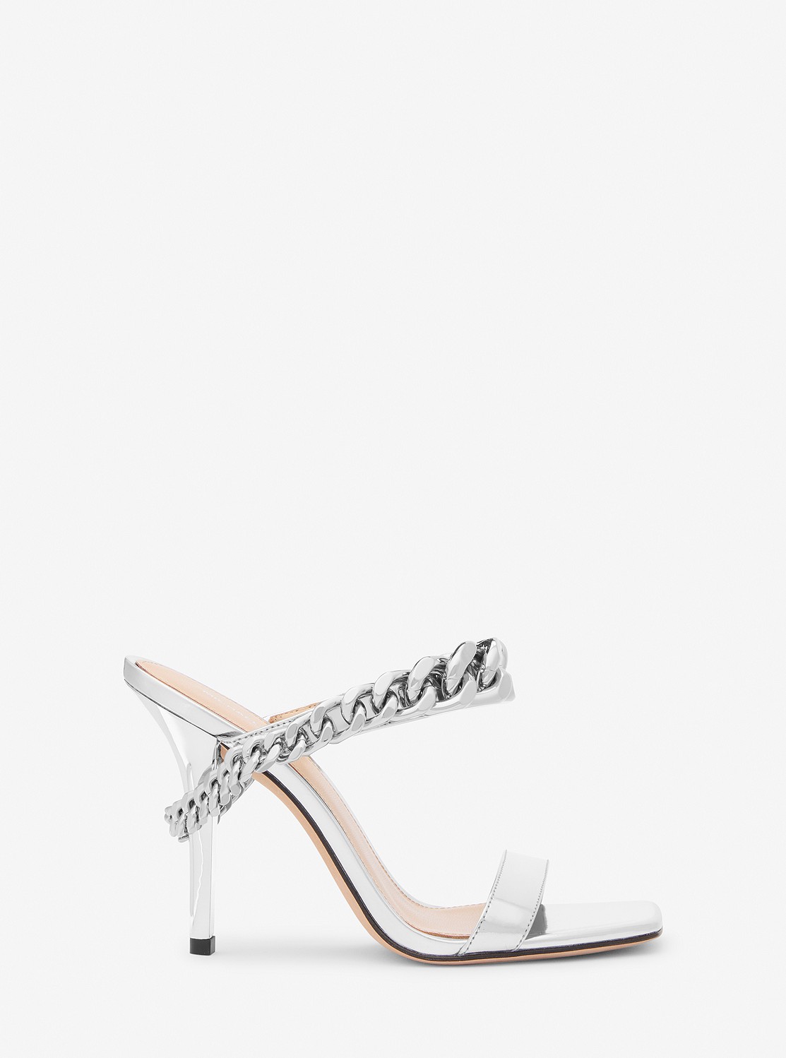 BIANCA エンベリッシュ メタリック レザー サンダル