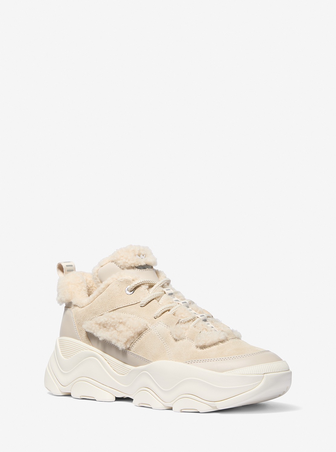 マイケルコース MICHAEL KORS ベージュ スエード 厚底ローファー