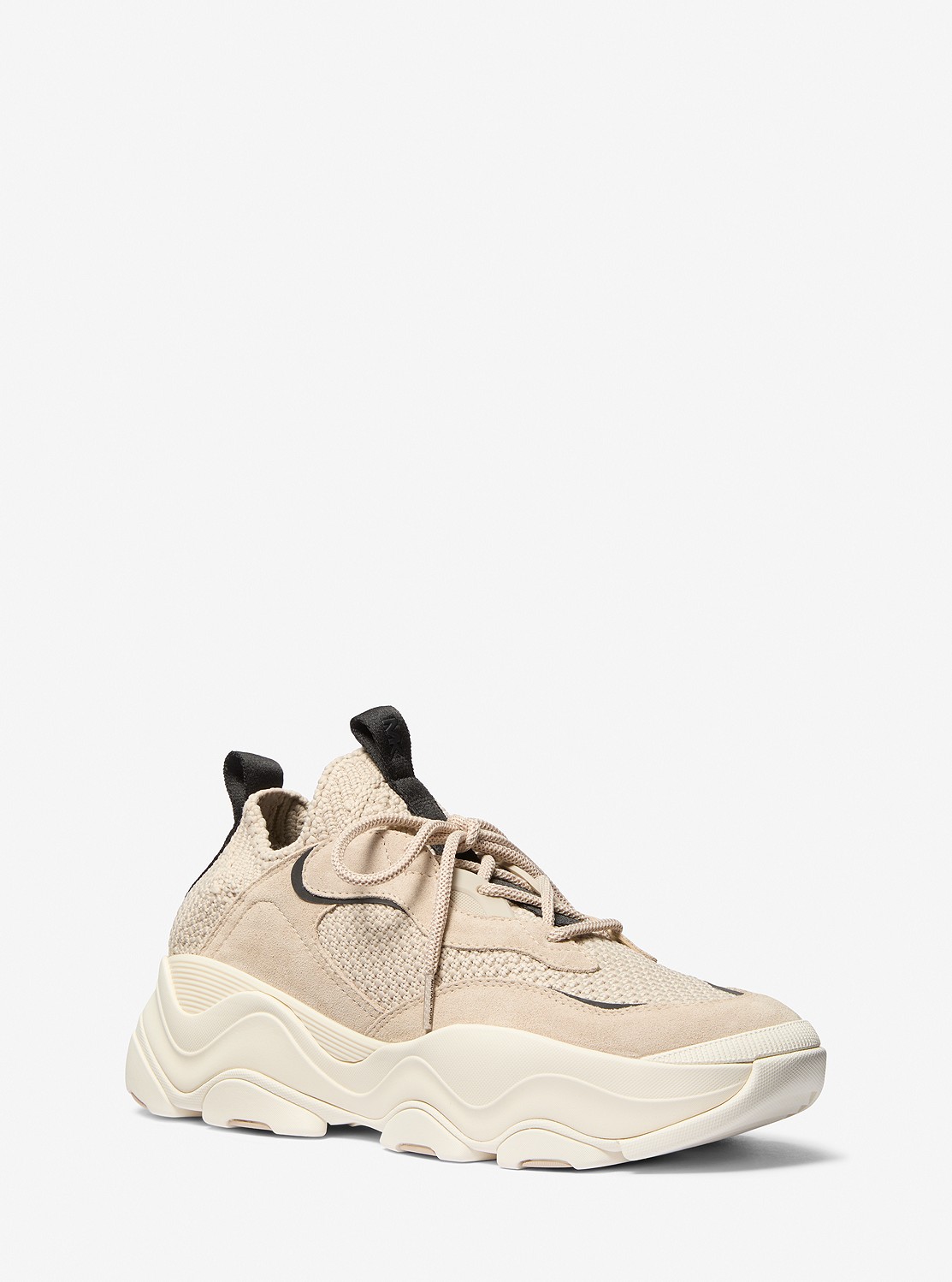 (取寄) マイケルコース メンズ アトラス ニット トレーナー Michael Kors men Atlas Knit Trainer Light Sand 公式アウトレット】ATLAS ストレッチ ニット スニーカー - スニーカー