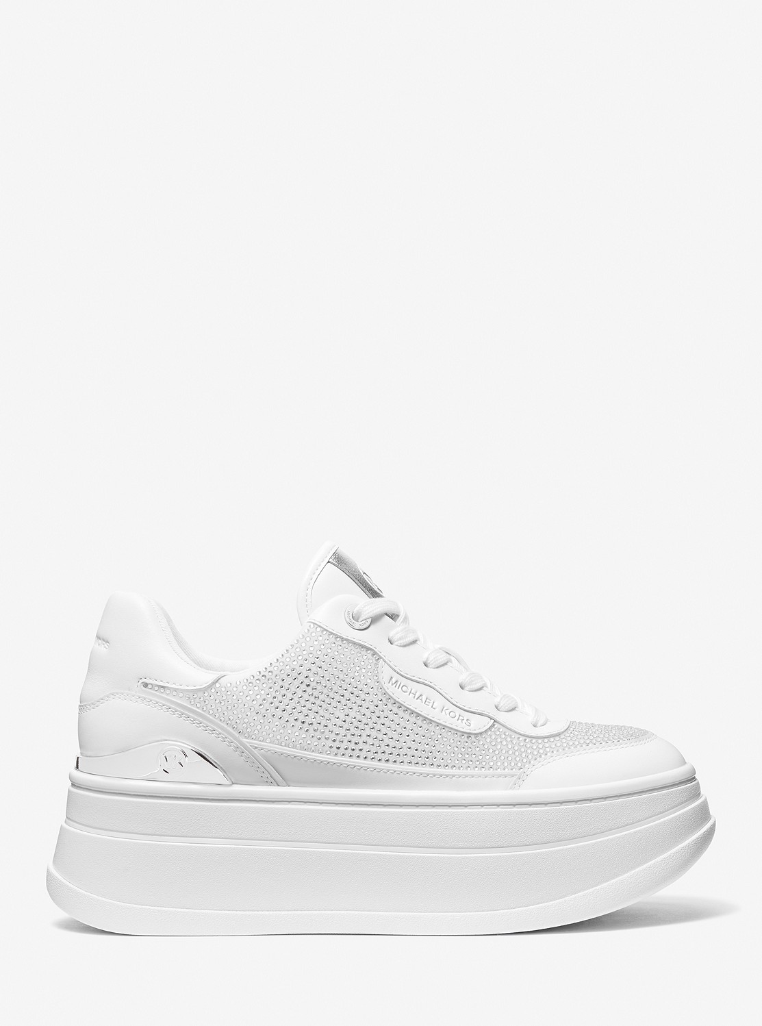 国内直営【MICHAEL MICHAEL KORS】HAYES レザー スニーカー 公式アウトレット】HAYES エンベリッシュ レザー スニーカー