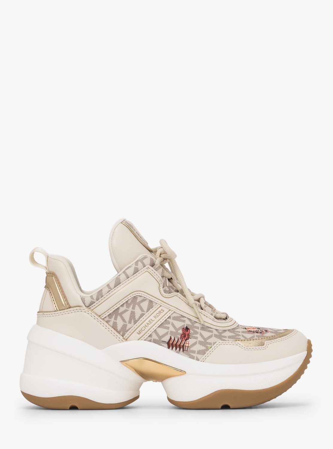 本日限定値下げ！MICHAEL KORS ベージュ プラットフォームスニーカー 中古・古着通販】MICHAEL KORS (マイケルコース) HAYES エンパイア