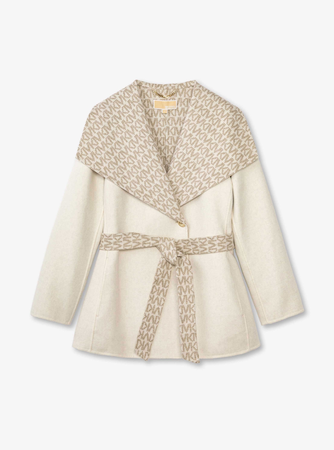 MICHAELKORS ブラウン ウールジャケット ベルト付 MICHAELKORS ブラウン ウールジャケット ベルト付 最新作セール