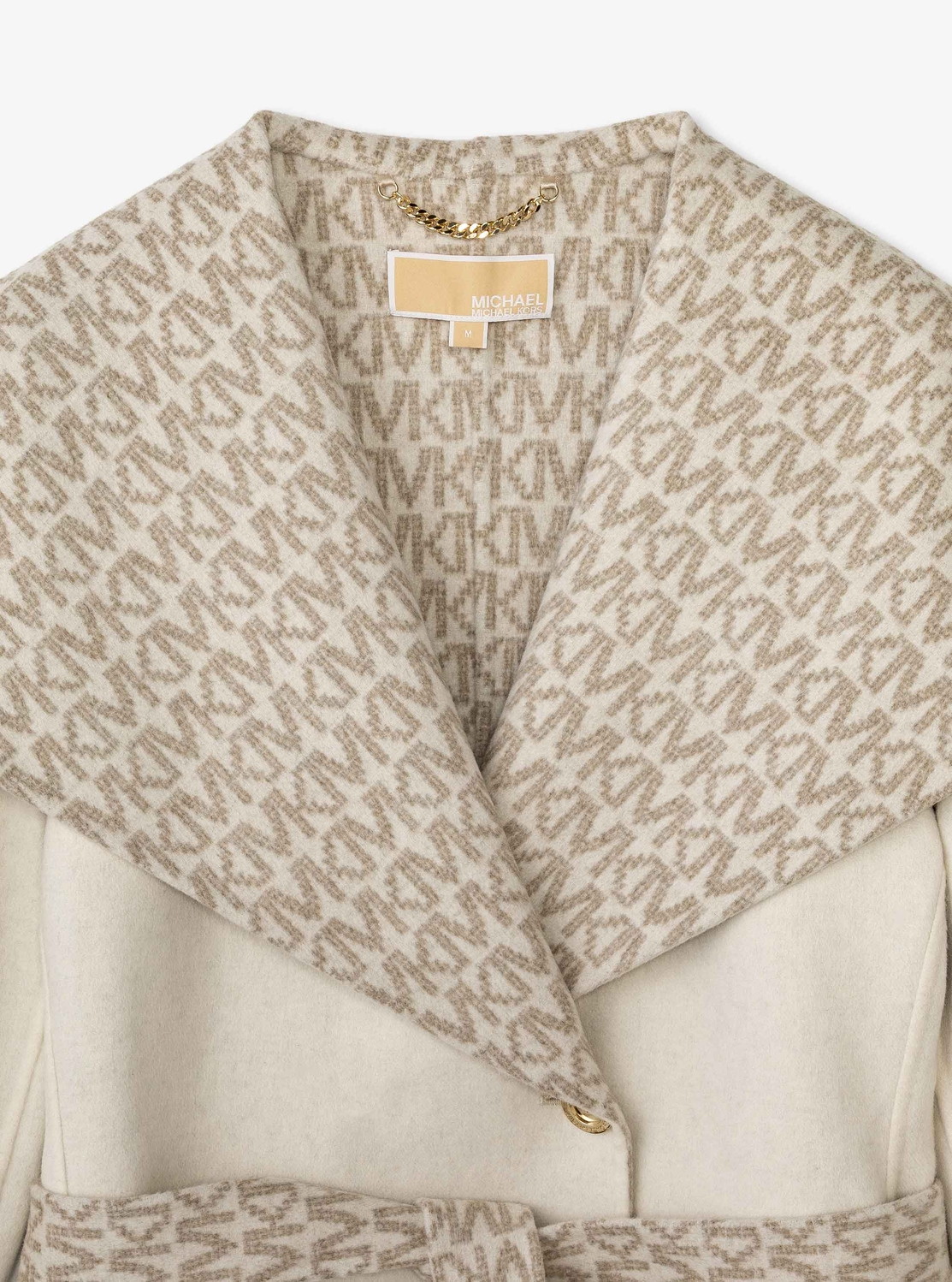 MICHAELKORS ブラウン ウールジャケット ベルト付 MICHAELKORS ブラウン ウールジャケット ベルト付 最新作セール