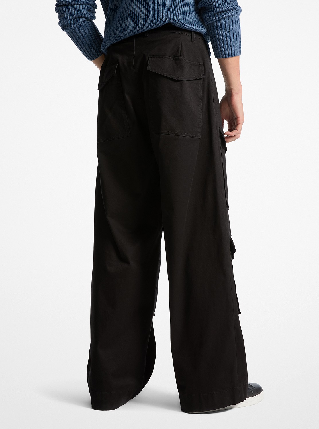 公式アウトレット】ストレッチコットン ワイドレッグ カーゴパンツ