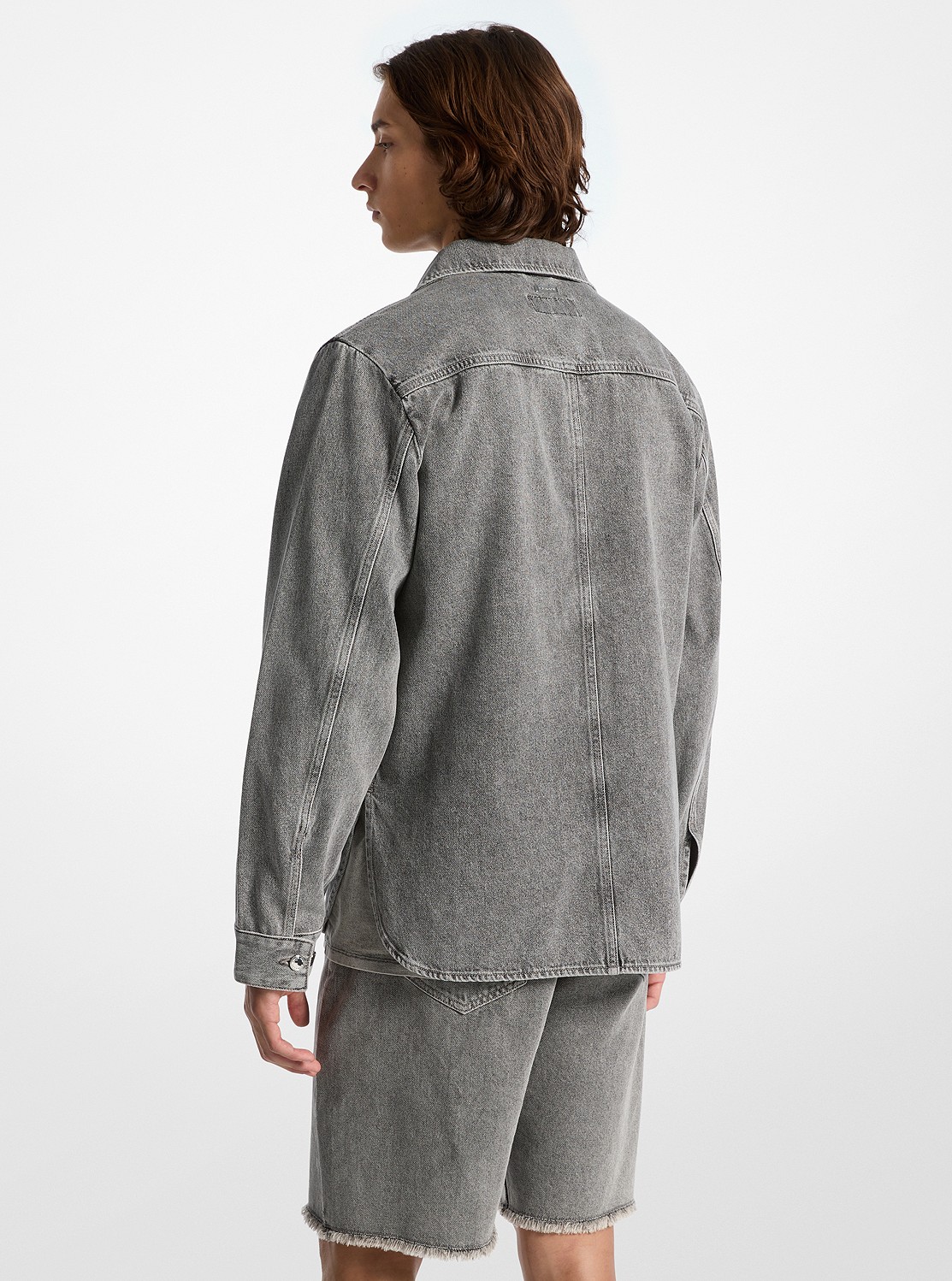 ウォッシュドデニム シャツ ジャケット