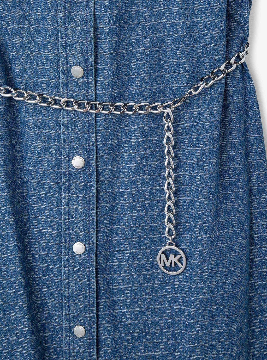 ☆MICHAEL KORS☆ ミディ シャンブレー シャツ ドレス 公式アウトレット】ミディ シャンブレー シャツ ドレス