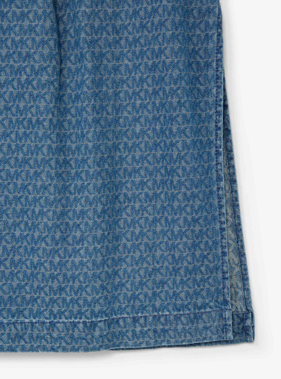 シャンブレー シャツ ミディ ドレス