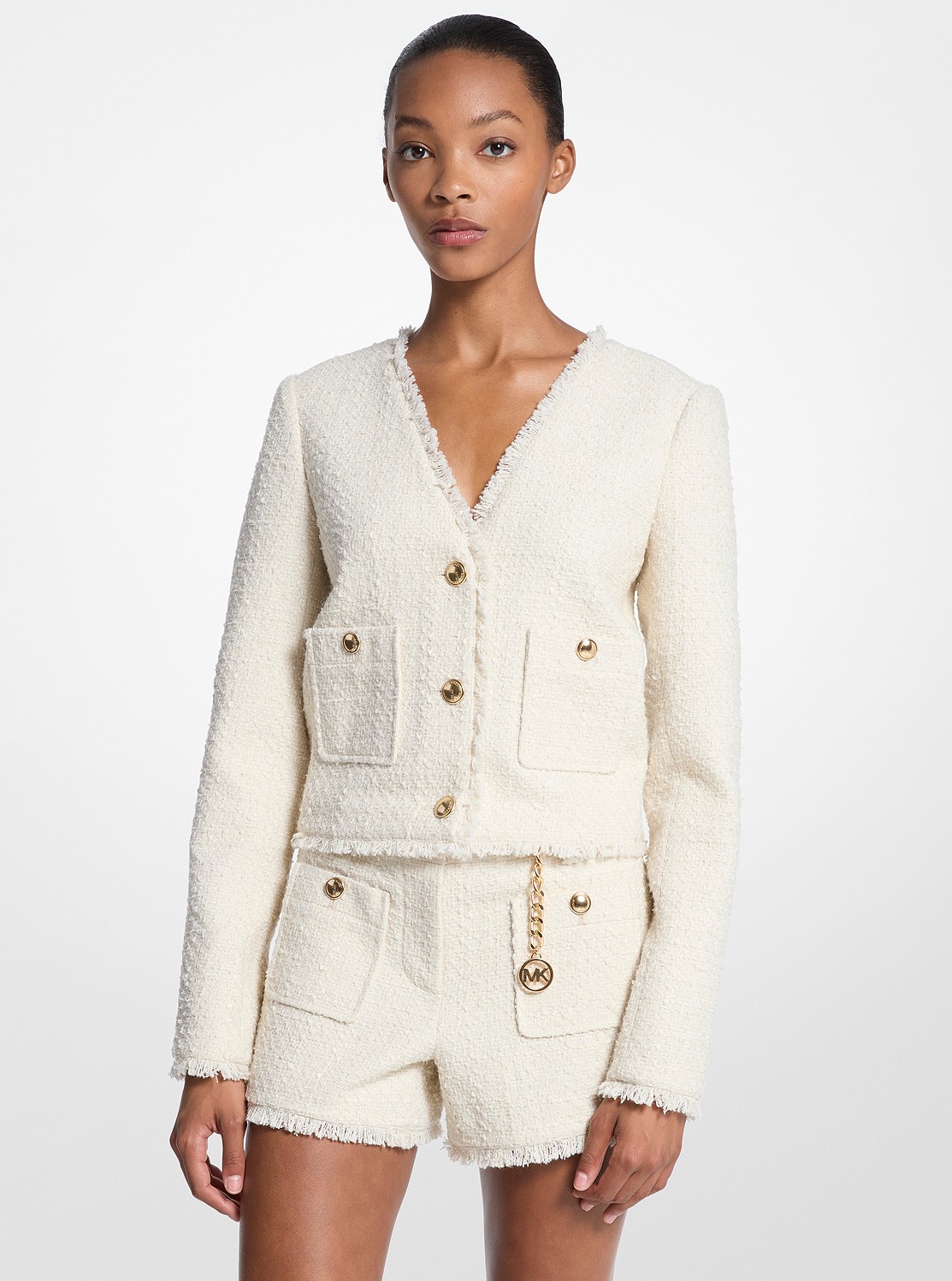 フレイ Vネック ツイード ジャケット