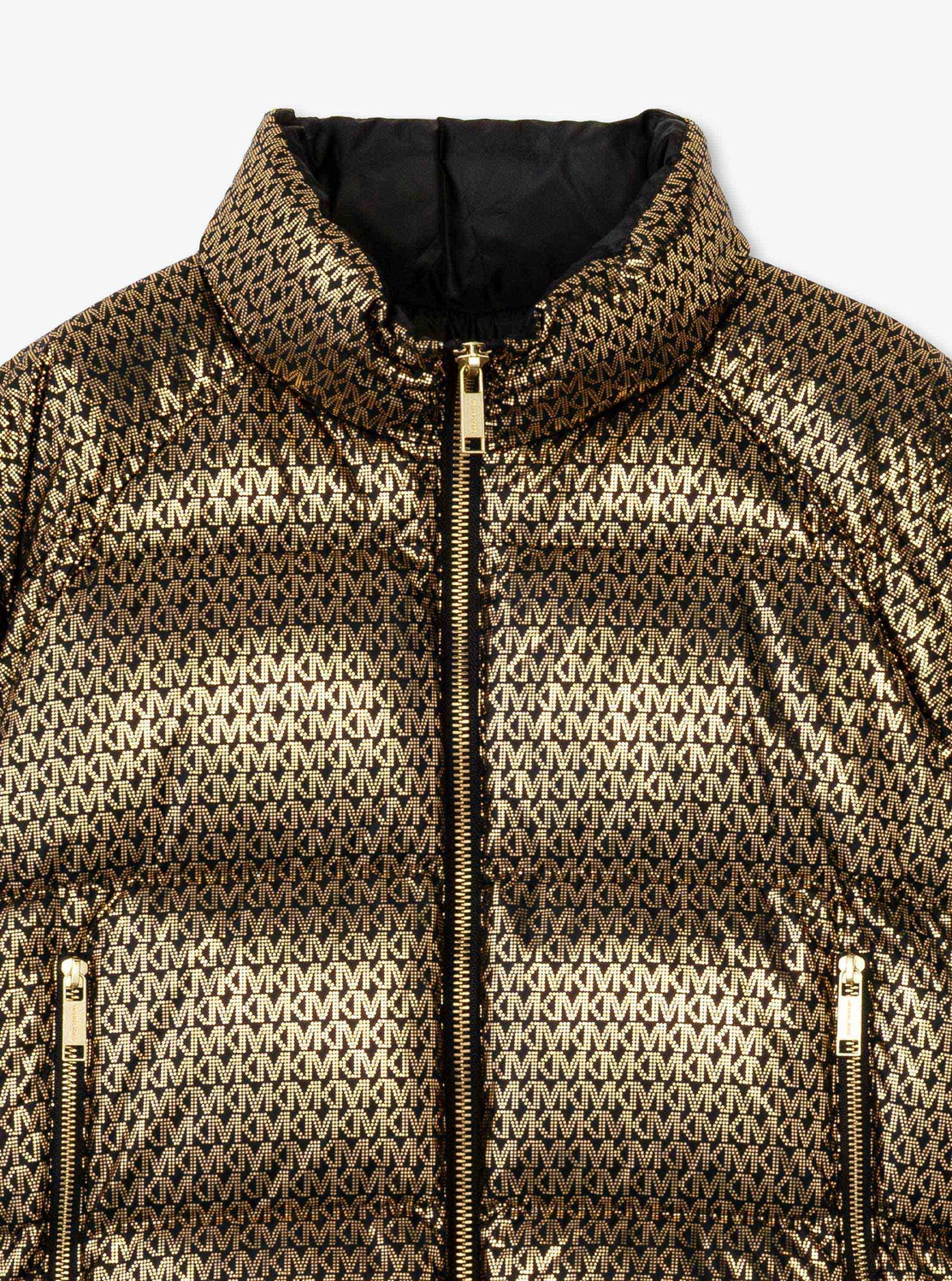 公式アウトレット】メタリック MKロゴ パファー ジャケット