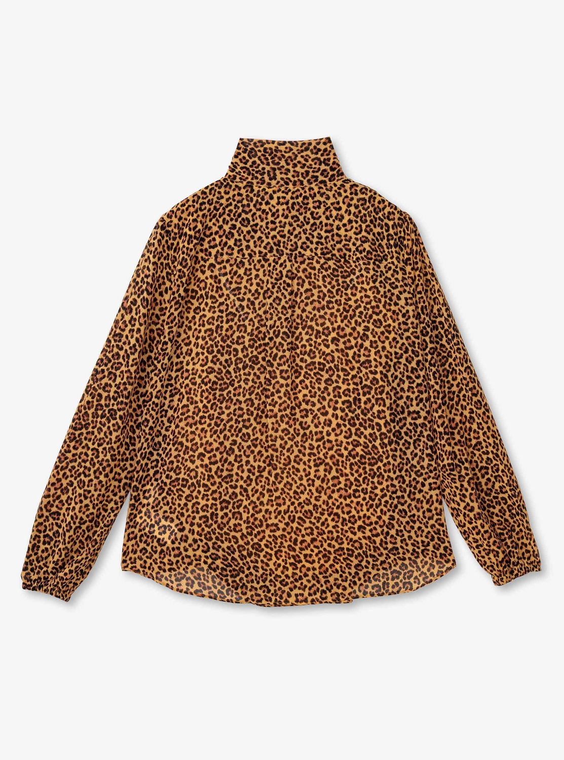 チータープリント ボウ ブラウス