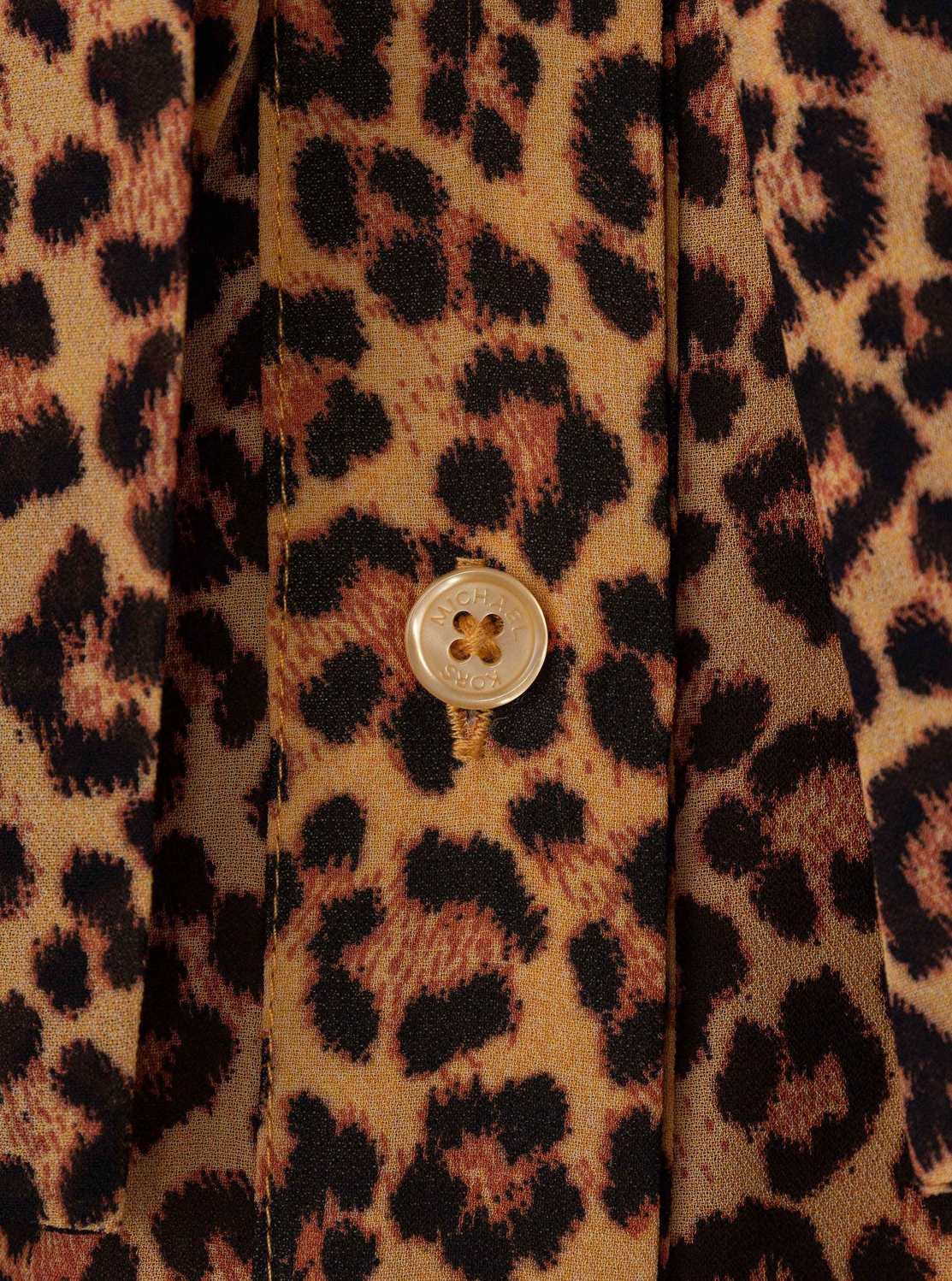 チータープリント ボウ ブラウス