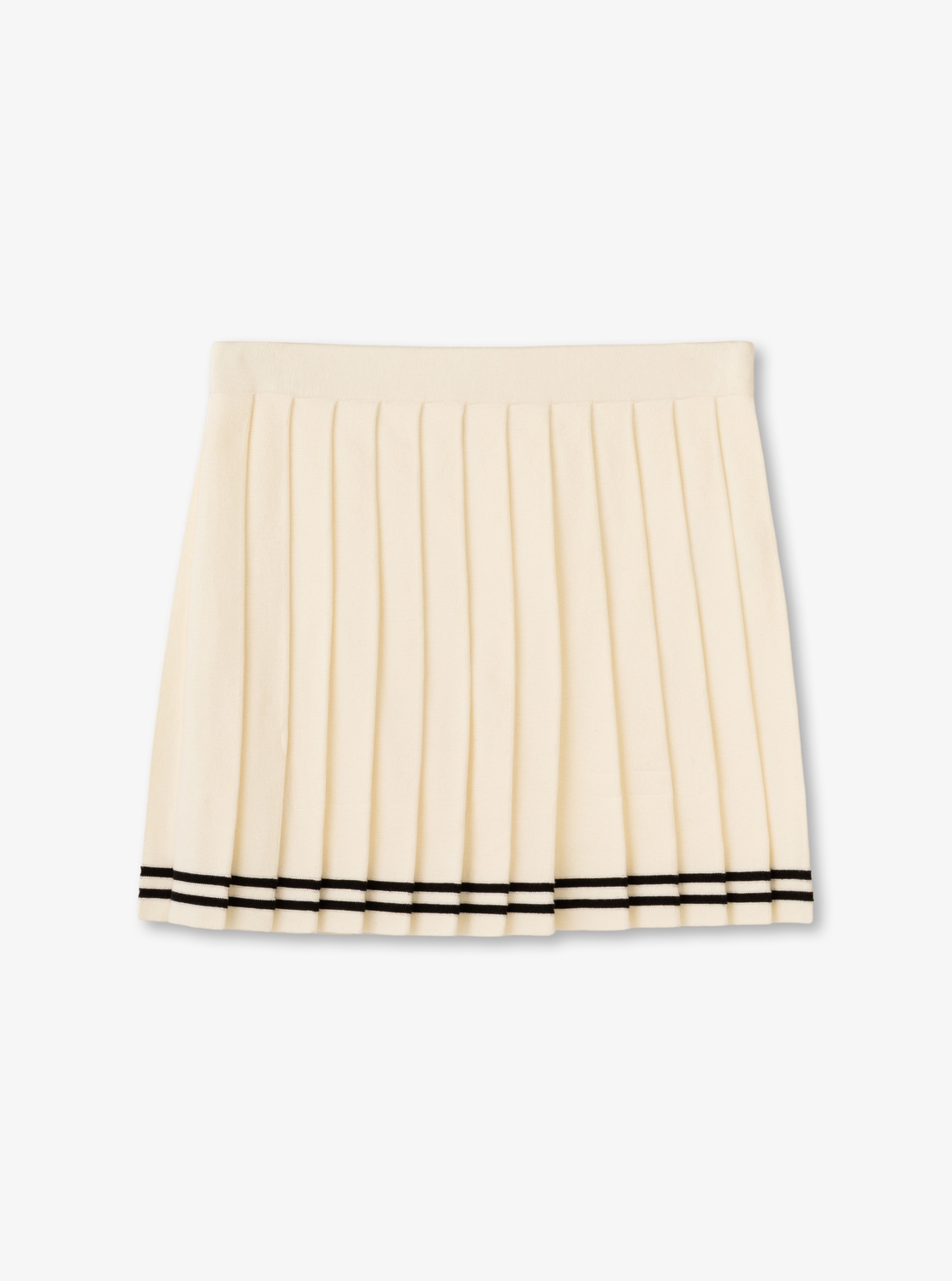 ストライプ ヘム プリーツ スカート