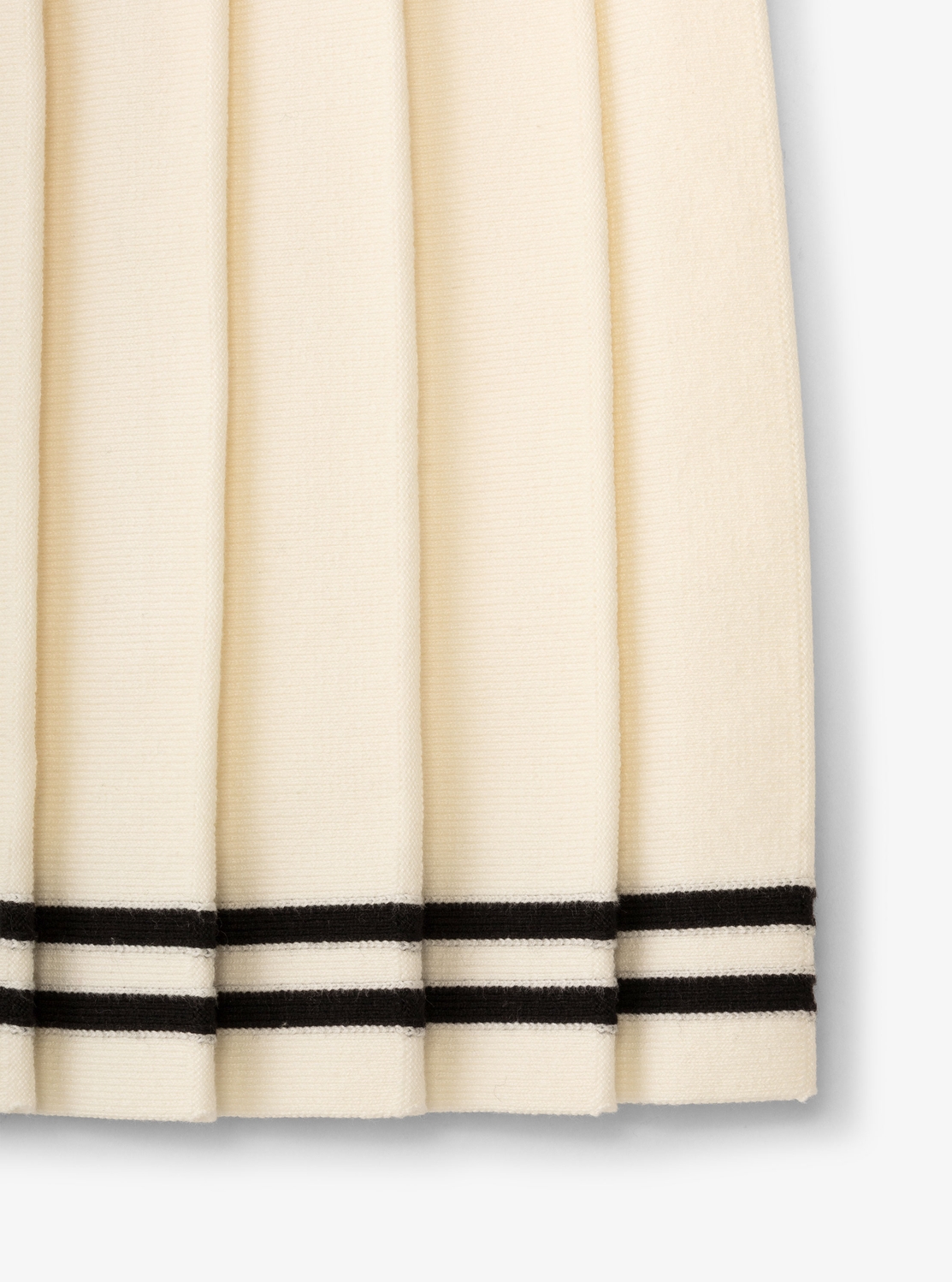 ストライプ ヘム プリーツ スカート