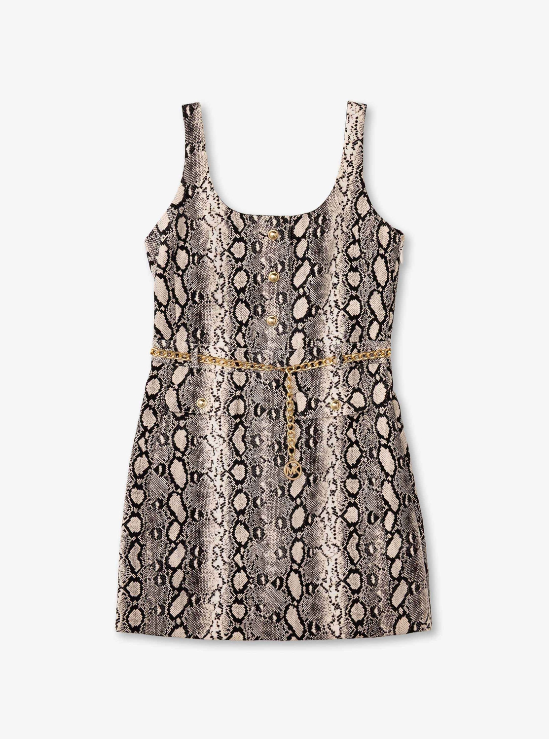 スクープネック ミニドレス