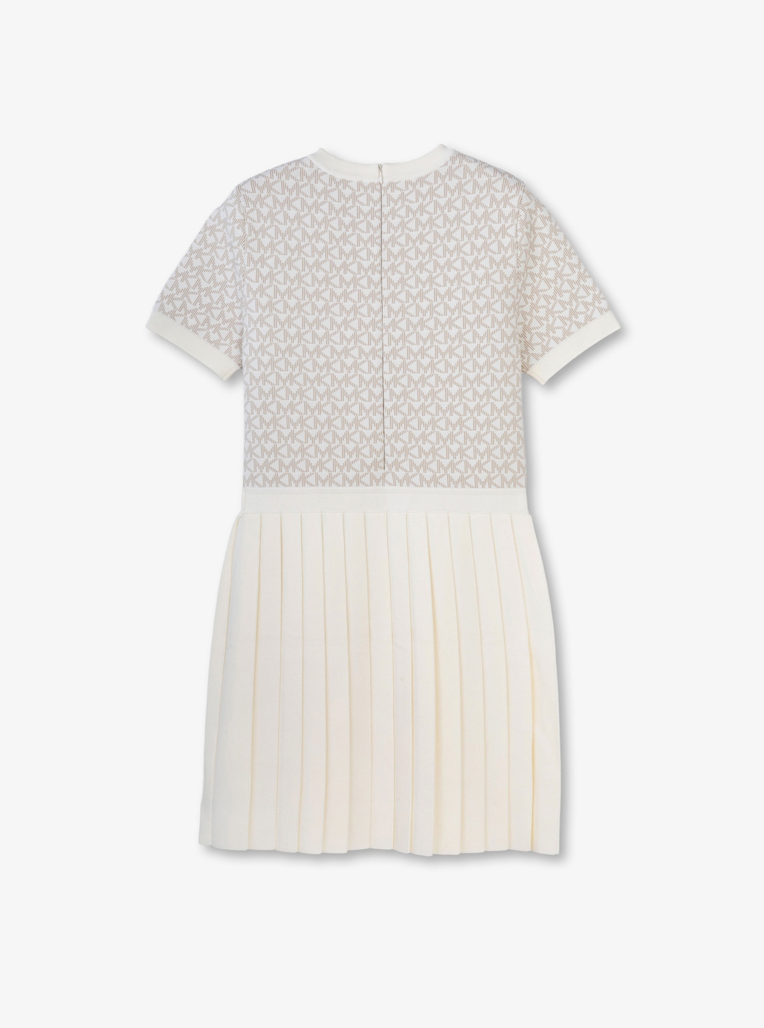 ロゴ ジャカード プリーツ ミニドレス