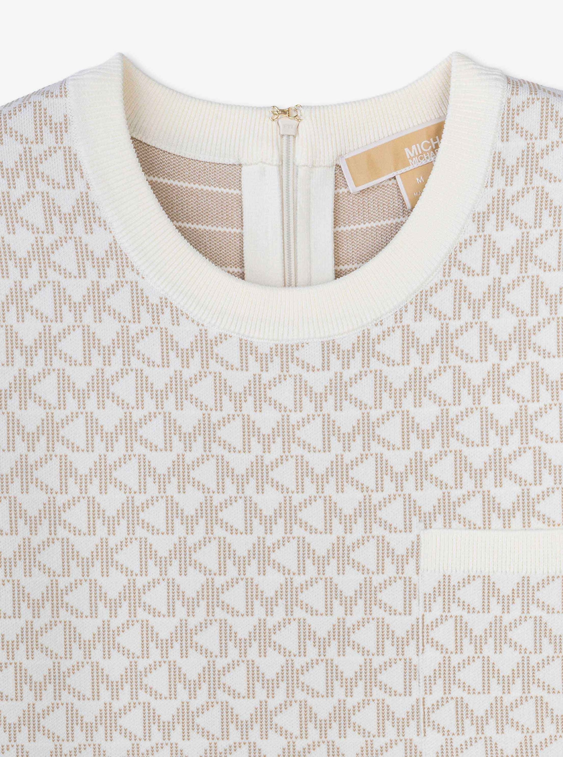 ロゴ ジャカード プリーツ ミニドレス