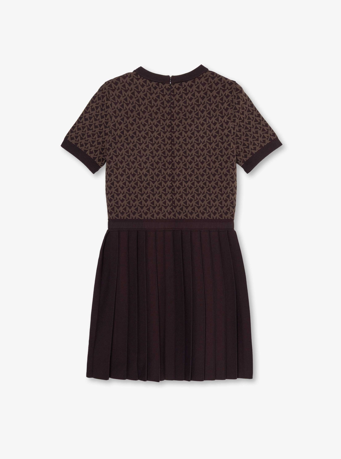ロゴ ジャカード プリーツ ミニドレス