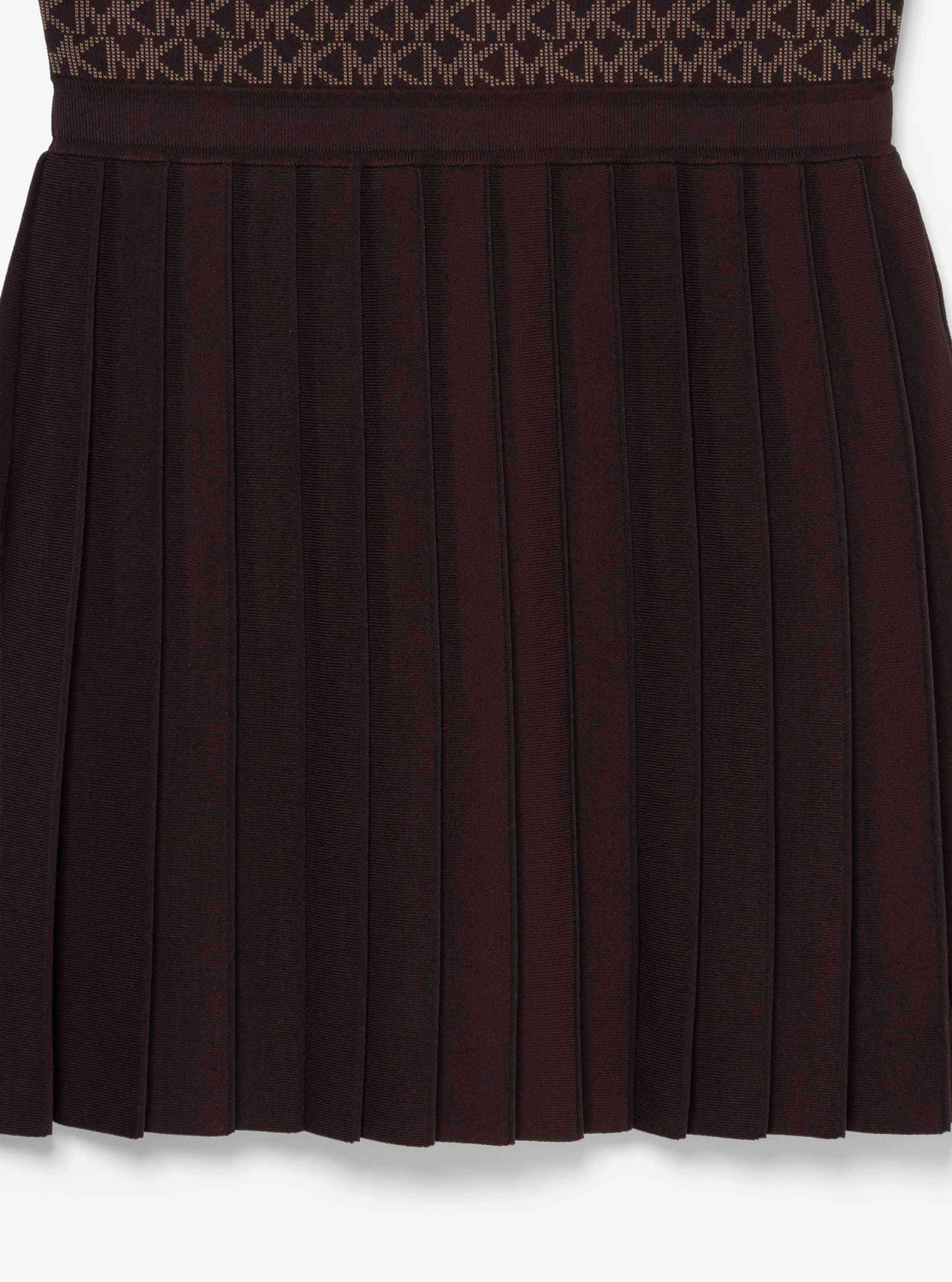 ロゴ ジャカード プリーツ ミニドレス