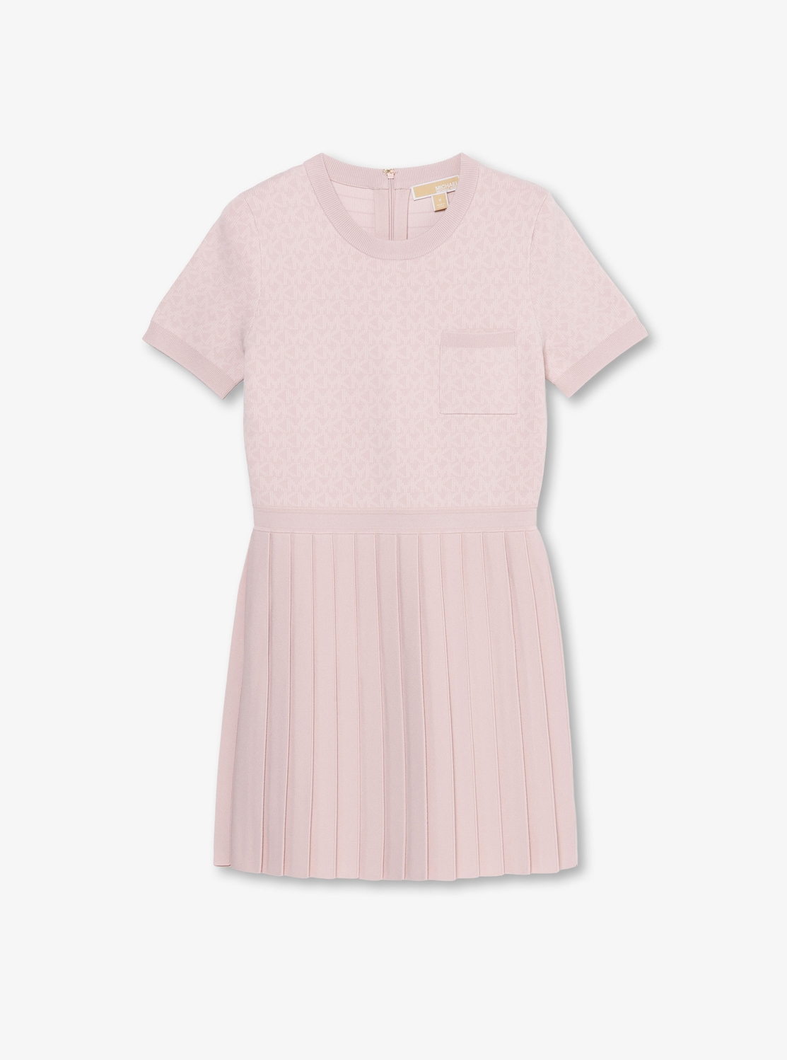 ロゴ ジャカード プリーツ ミニドレス