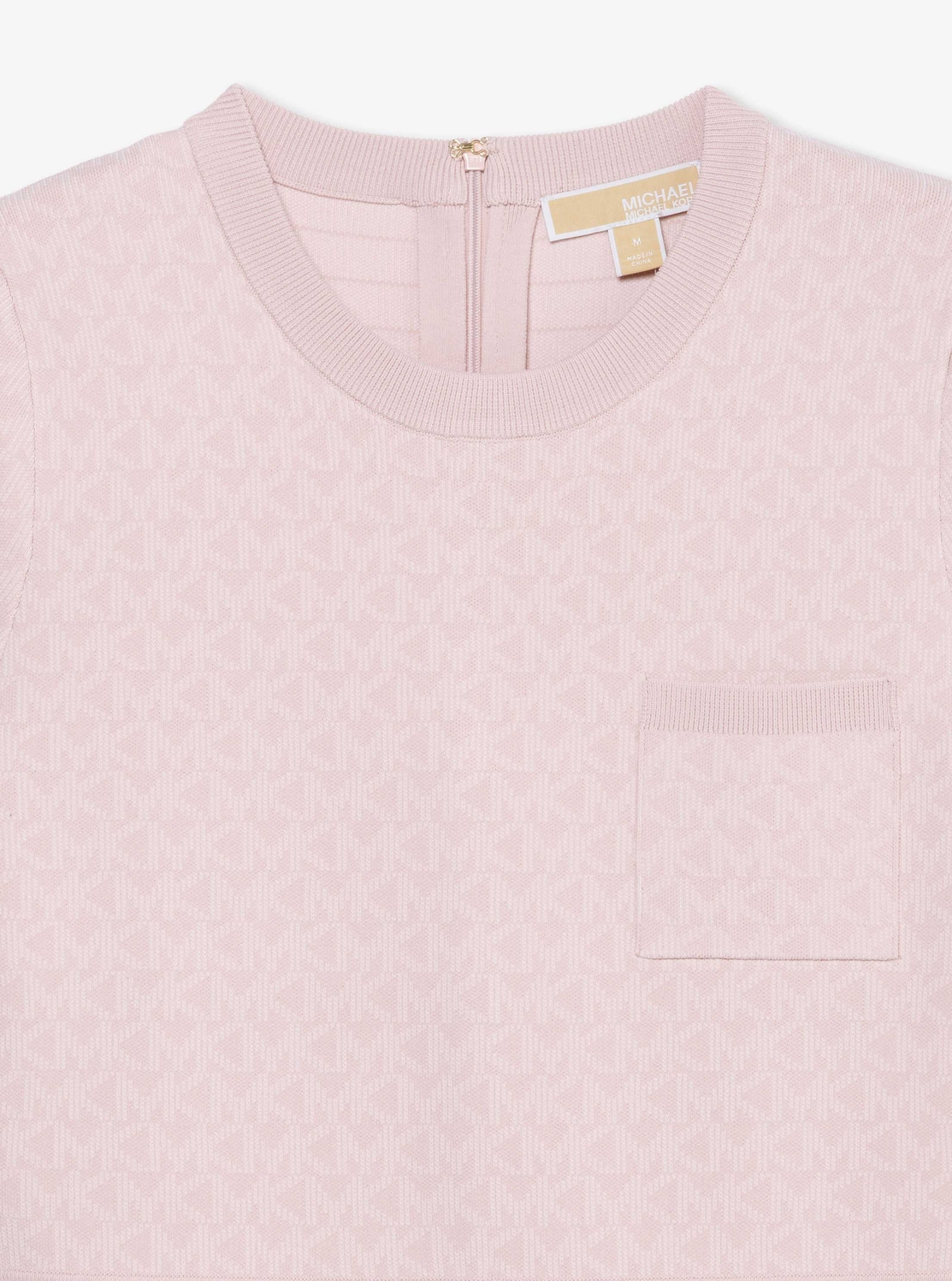 ロゴ ジャカード プリーツ ミニドレス