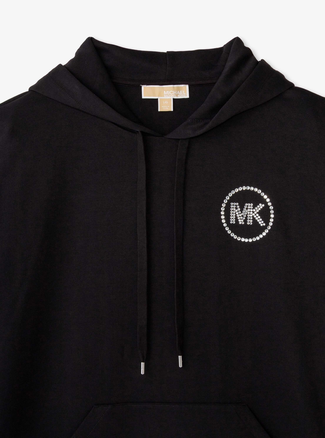 ラインストーン ロゴ フーディー ドレス