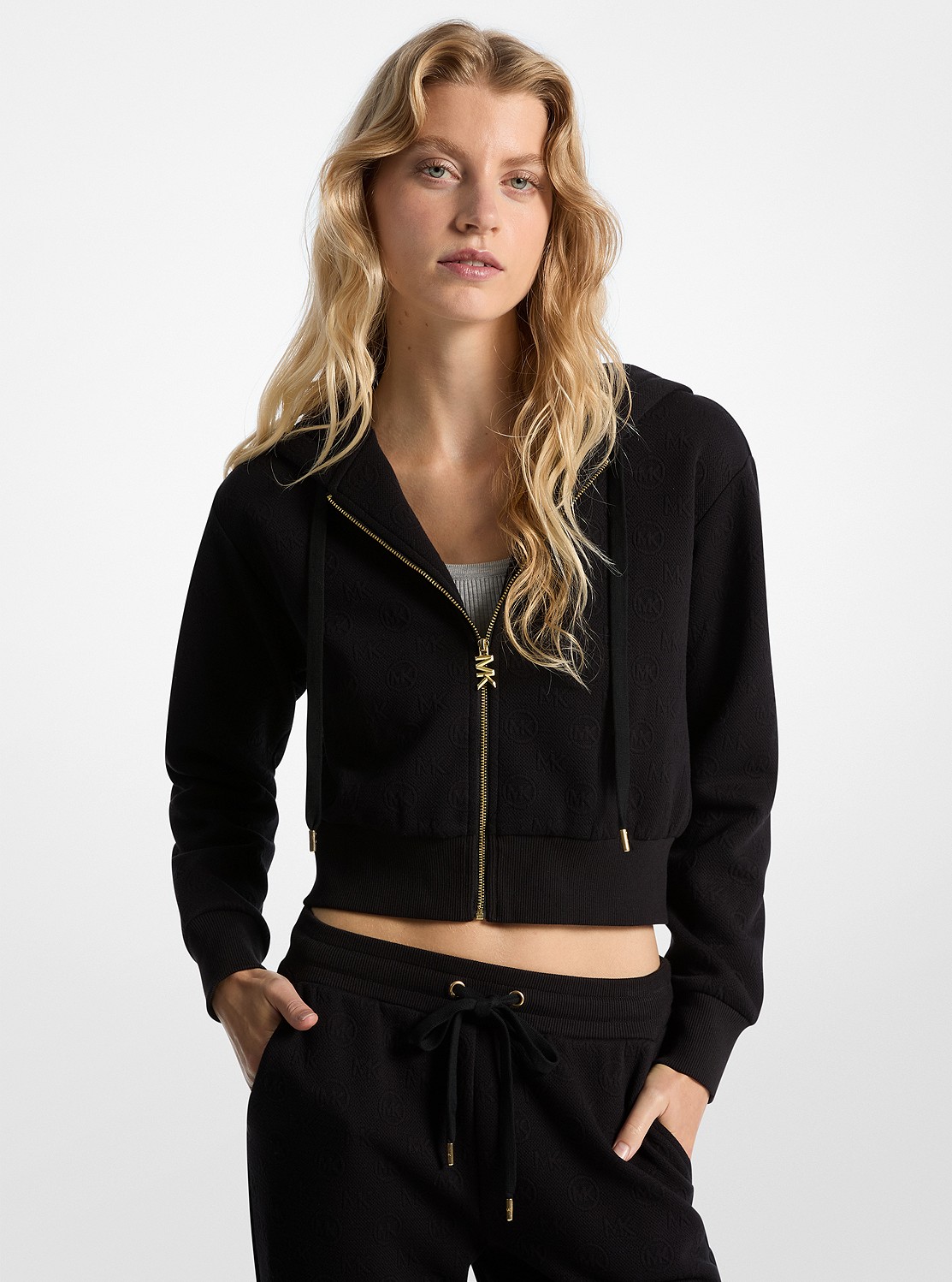 MICHAEL KORS ブラック フルジップパーカー 中古・古着通販】MICHAEL KORS (マイケルコース) ジップアップ