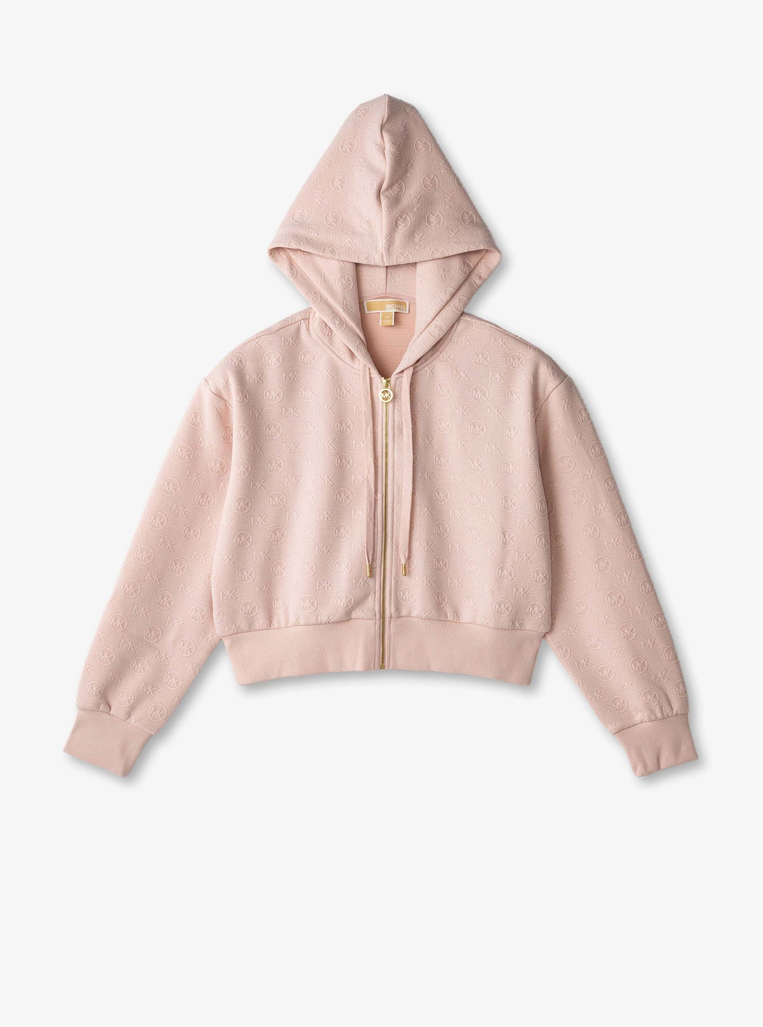 MK CHARM ジャカード クロップ ジップ フーディー