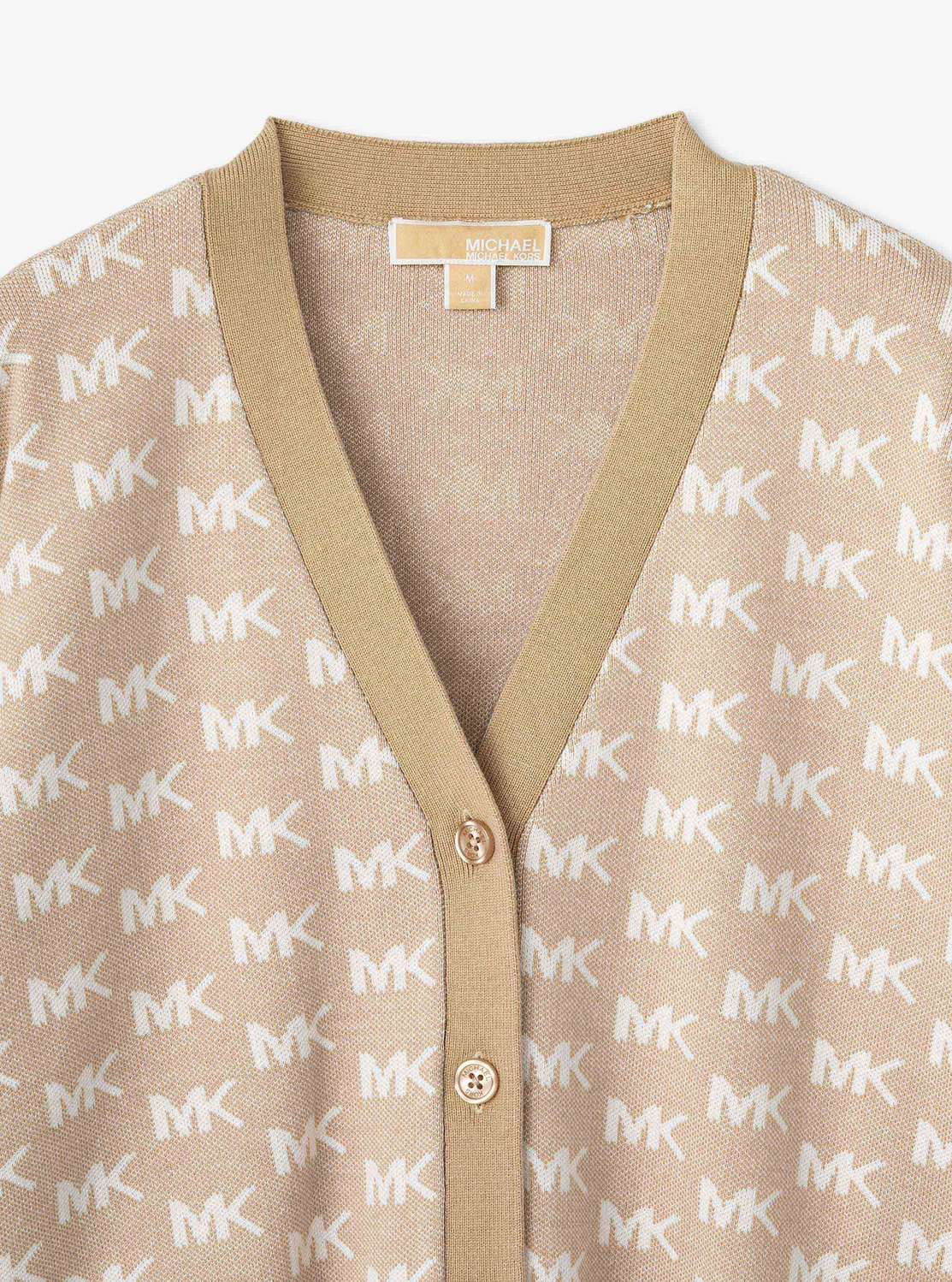MICHAEL KORS マイケルコース MK ロゴ ジャカード Vネック