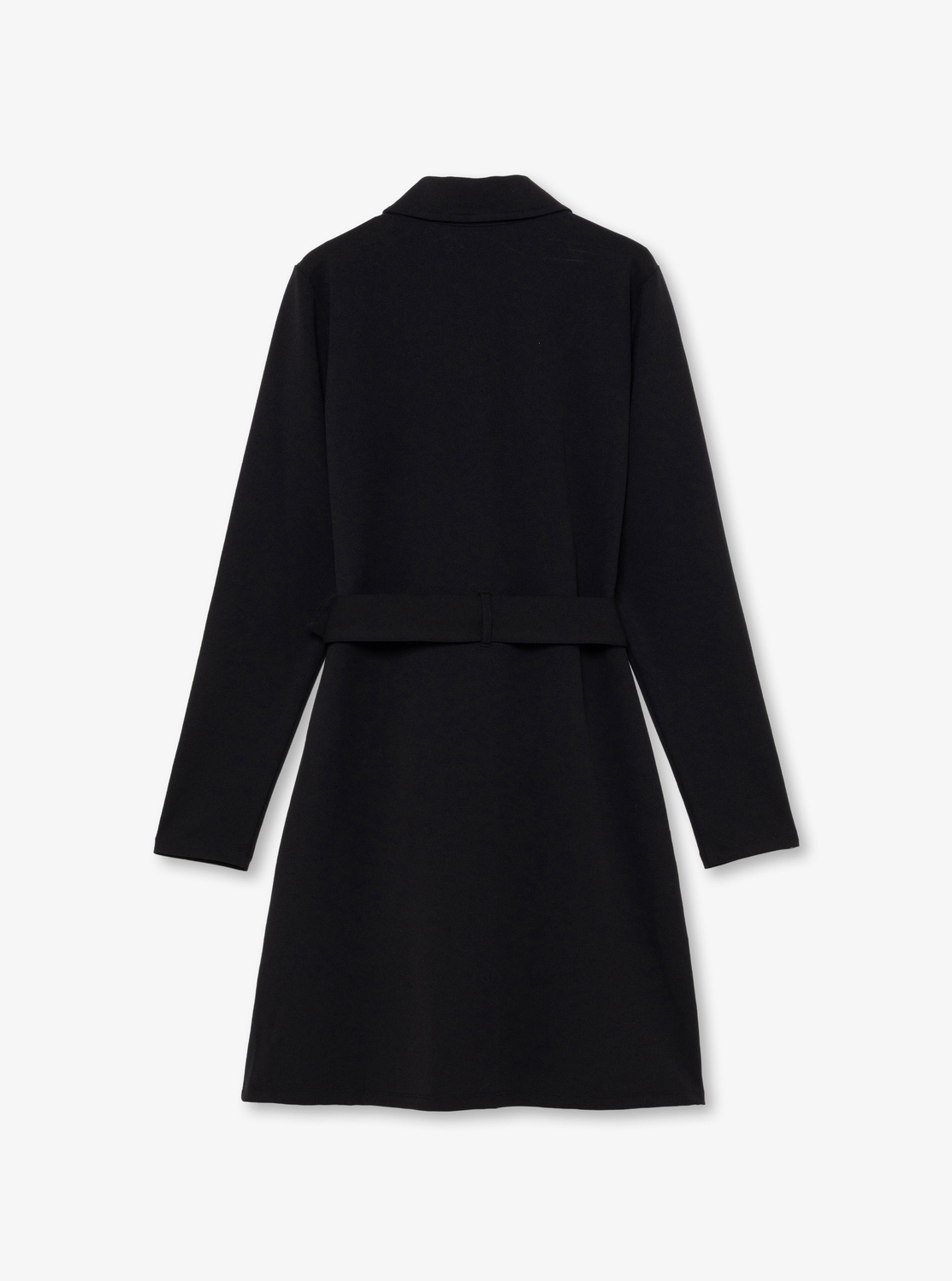 ボタン フロント ベルテッド ミニドレス