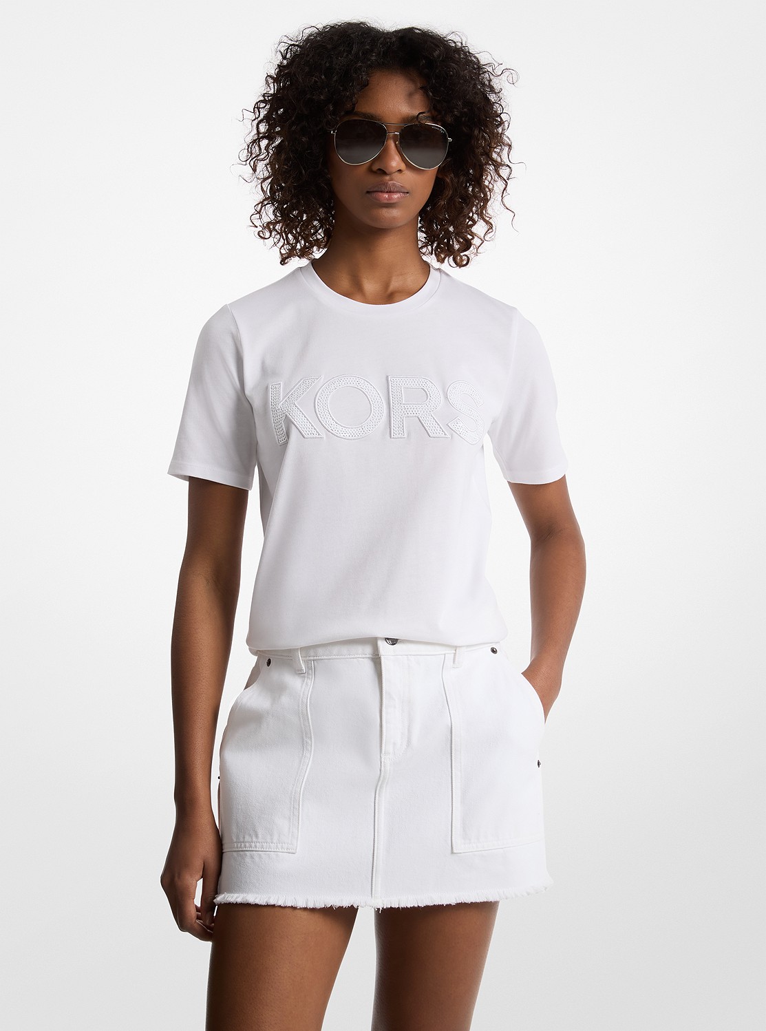 ☆MICHAEL KORS☆ KORS シークイン クラシック Tシャツ 公式アウトレット】KORS シークイン クラシック Tシャツ