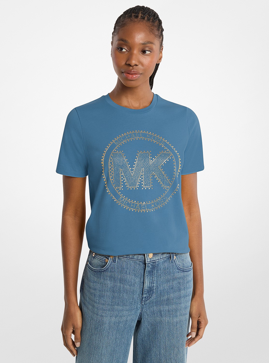 ラインストーン MK サークル ロゴ Tシャツ