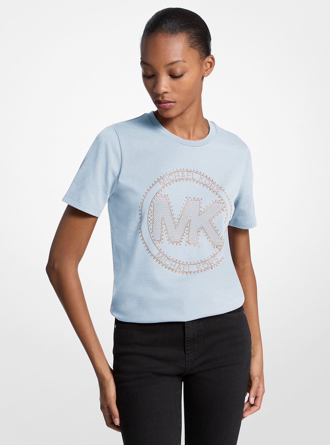 ラインストーン MK サークル ロゴ Tシャツ