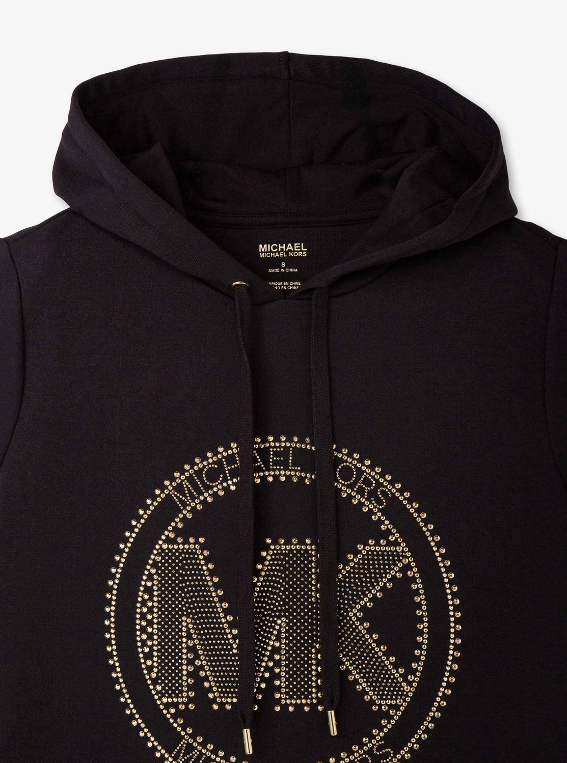 専用8500円　新品未使用タグ付き　MICHAEL KORS 黒 公式アウトレット】スタッド サークルMK フーディー ドレス