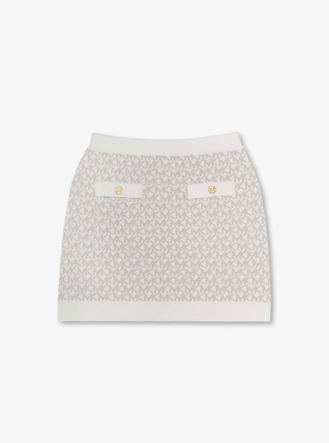 マイケルコース　ロゴ入りスカート 公式アウトレット】MK DOT ロゴ ジャカード ニット スカート