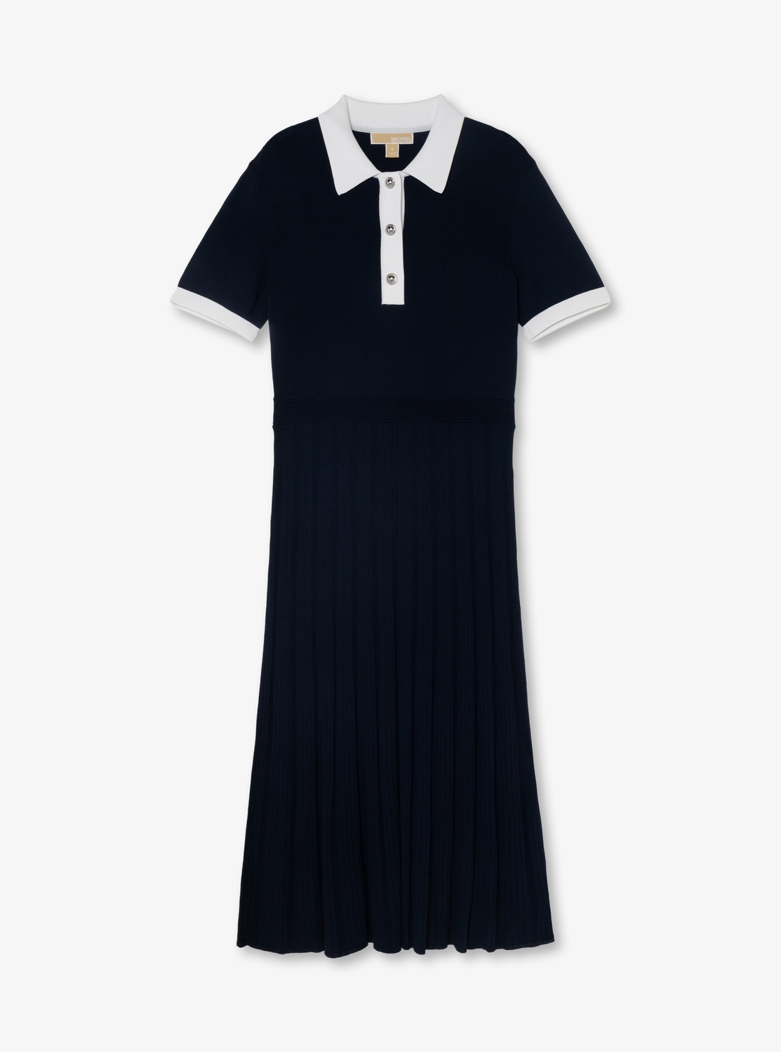 VIP価格☆マイケルコース ストレッチニット ポロワンピース 公式アウトレット】ストレッチ ニット ポロ ドレス - ワンピース