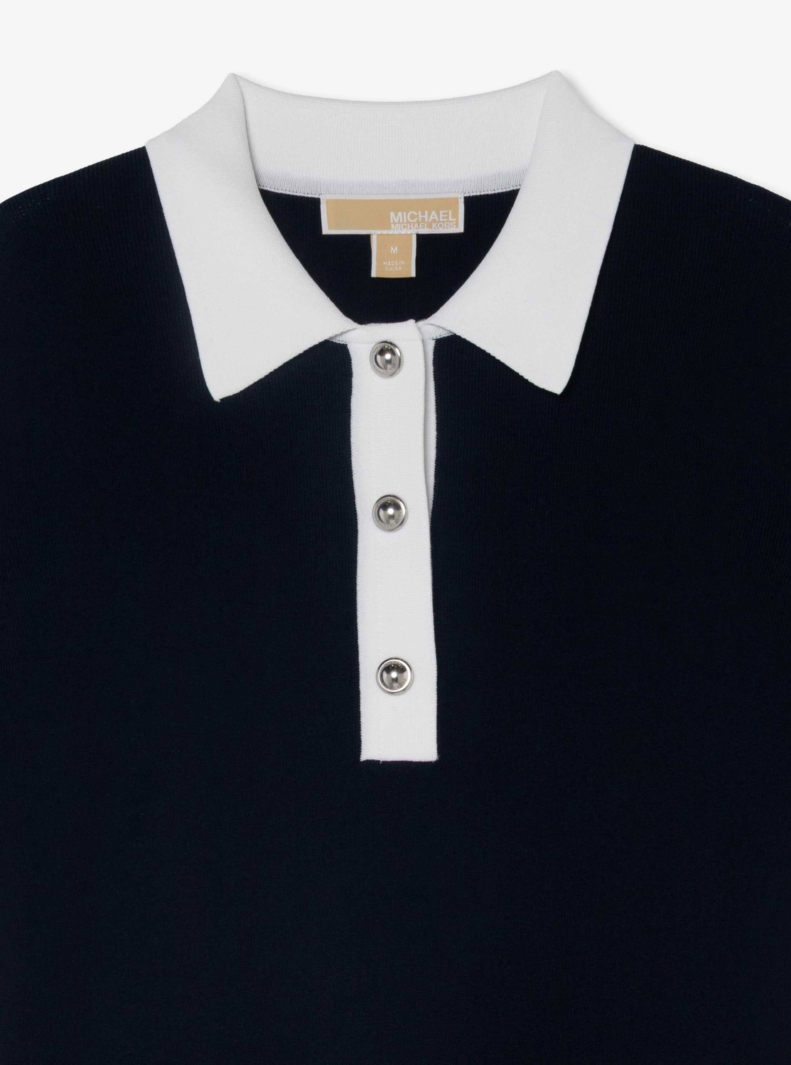 VIP価格☆マイケルコース ストレッチニット ポロワンピース 公式アウトレット】ストレッチ ニット ポロ ドレス - ワンピース