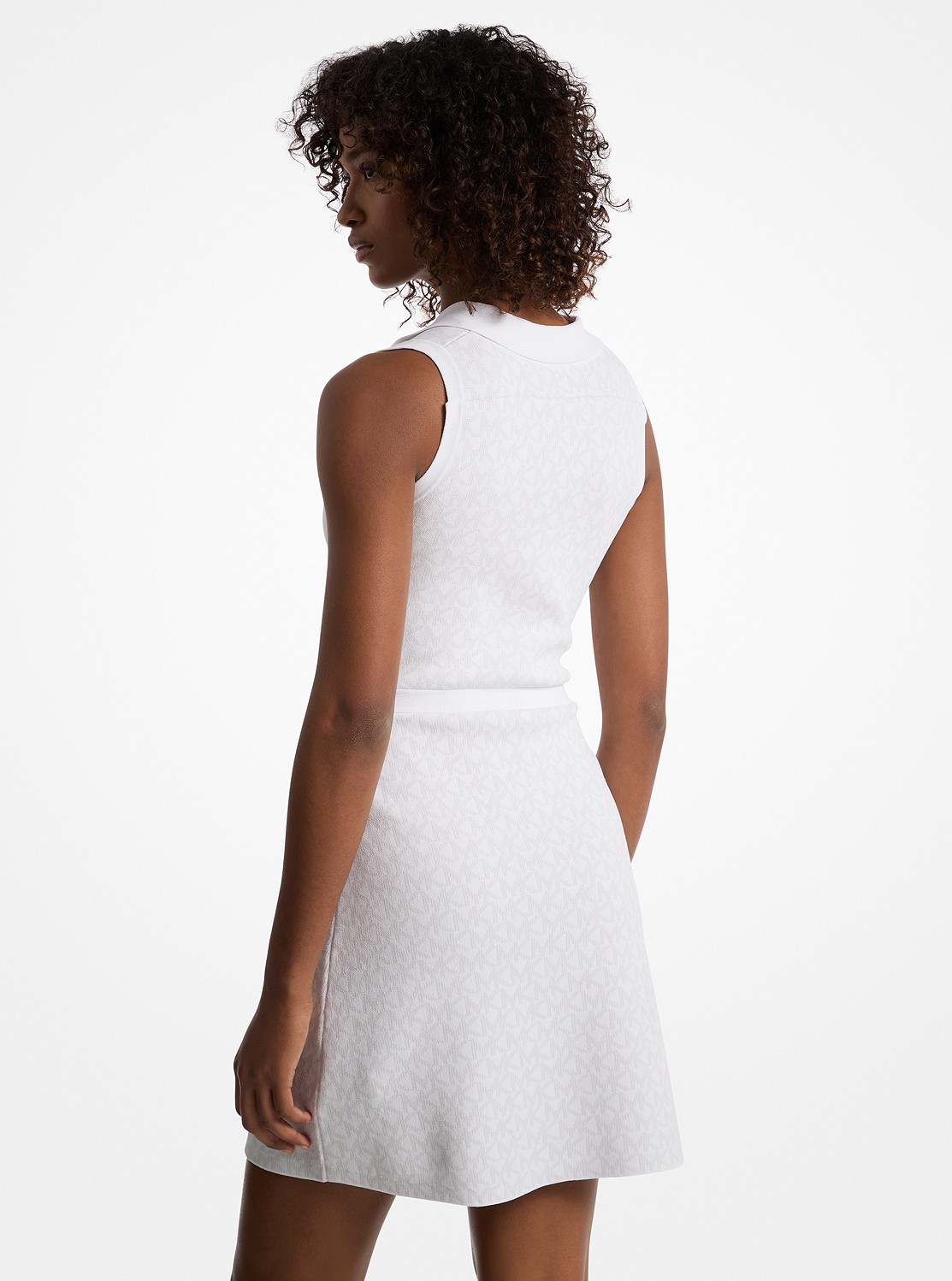 マイケルコースロゴ ジャカード ジップアップドレス（S）ジャケット（XS）セット 公式アウトレット】MK DOT ロゴ ジャカード ジップアップ ドレス