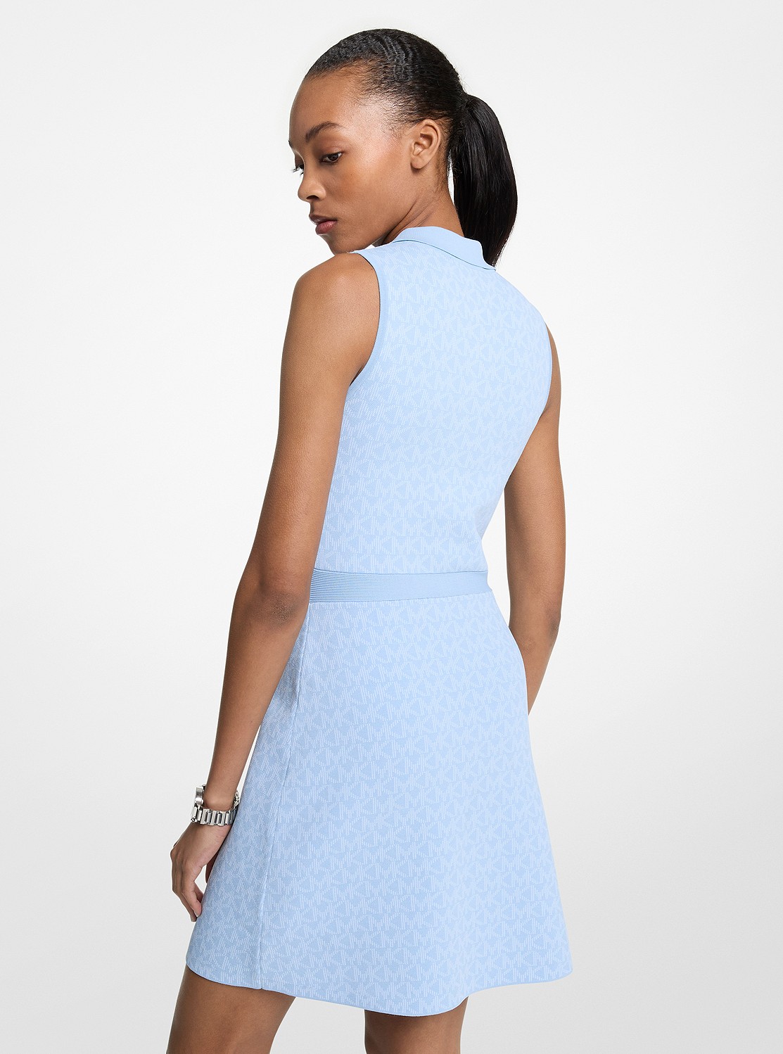 マイケルコースロゴ ジャカード ジップアップドレス（S）ジャケット（XS）セット 公式アウトレット】MK DOT ロゴ ジャカード ジップアップ ドレス