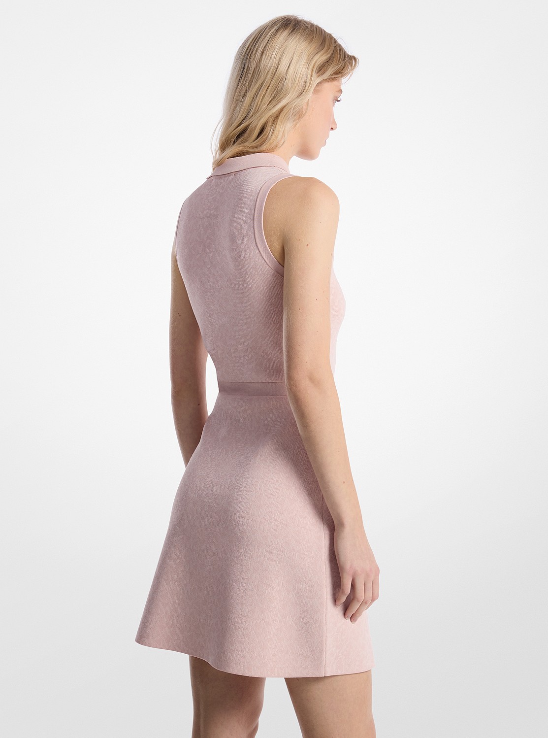 マイケルコースロゴ ジャカード ジップアップドレス（S）ジャケット（XS）セット 公式アウトレット】MK DOT ロゴ ジャカード ジップアップ ドレス