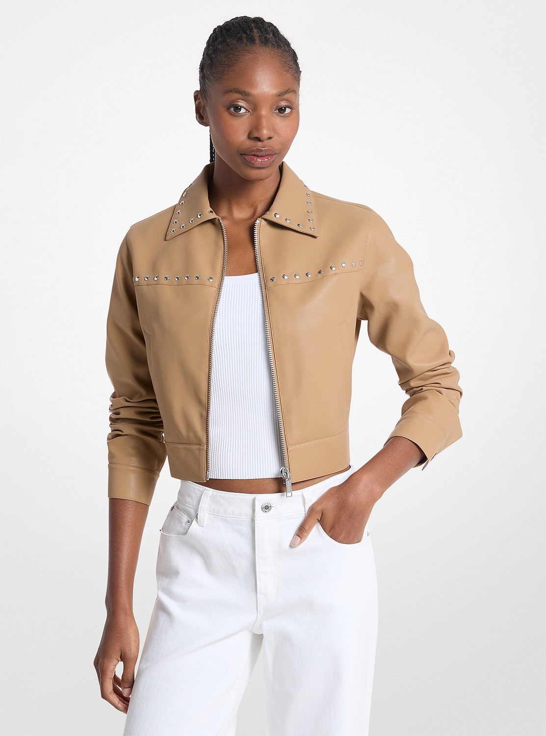 FAUX LEATHER JKT