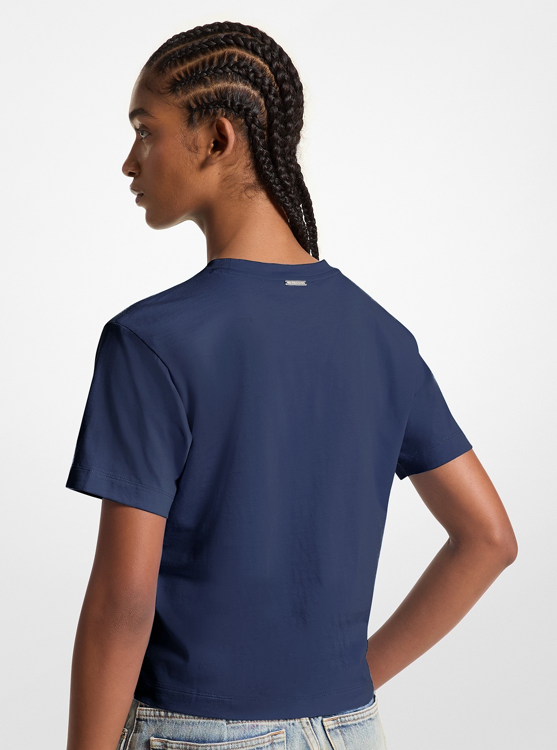 即日発送 ★Michael Kors★ ラインストーン MK CHARM Tシャツ 公式アウトレット】ラインストーン MK CHARM Tシャツ - トップス