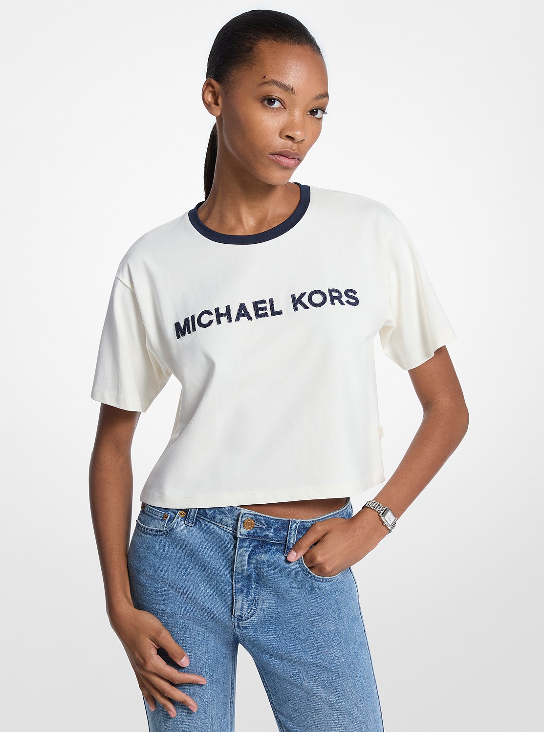 オンライン完売 Michael Kors ハイライズコットンスキニー 【公式通販】