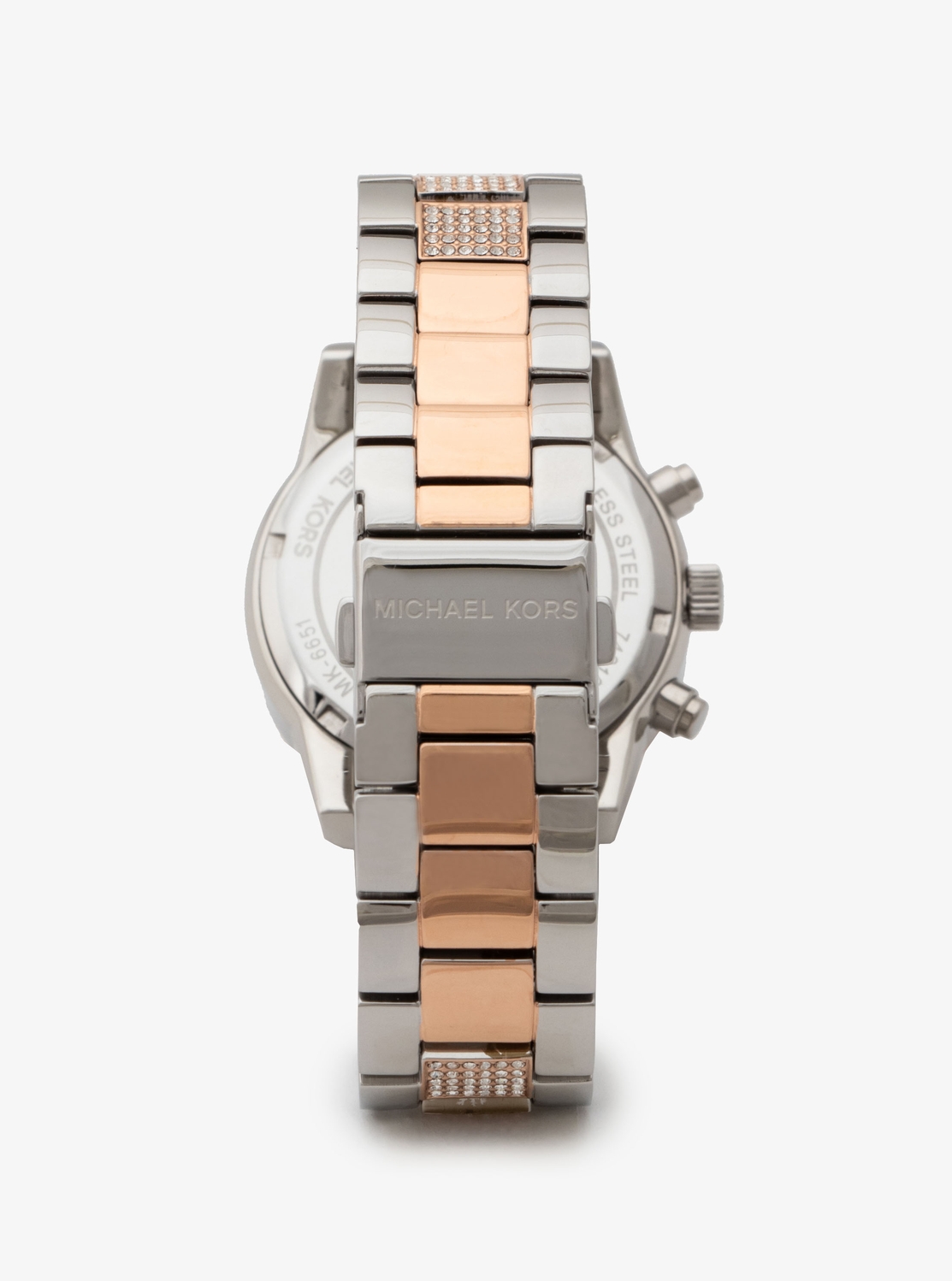 マイケルコース Camille チェーングリッツツートーンローズゴールドシルバー マイケルコース Camille チェーングリッツツートーンローズゴールド