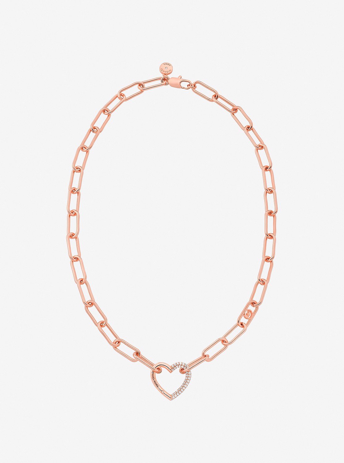 公式アウトレット】パヴェ ハート カーブリンク ネックレス