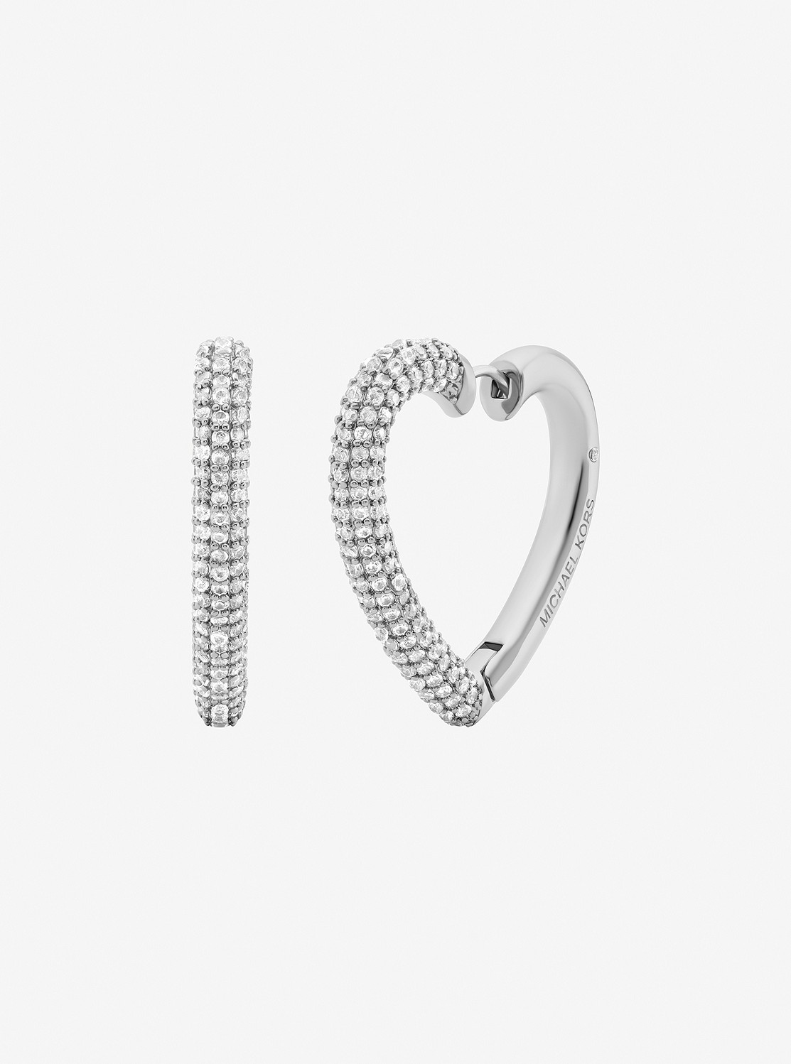 MICHAEL KORS ハート型クリスタルピアス 公式アウトレット】HEART グリッツ フープ ピアス - ピアス
