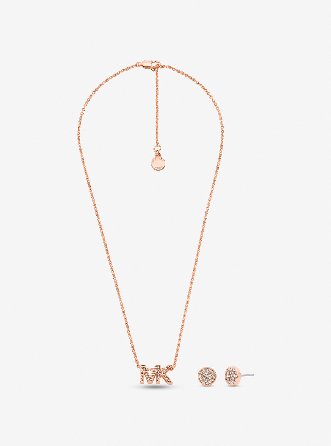 公式アウトレット】MK GLITZ NECKLACE AND STUD - ネックレス